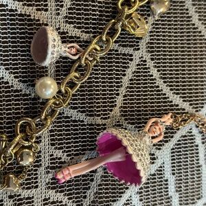 Betsey Johnson ballerina necklace and bracelet.